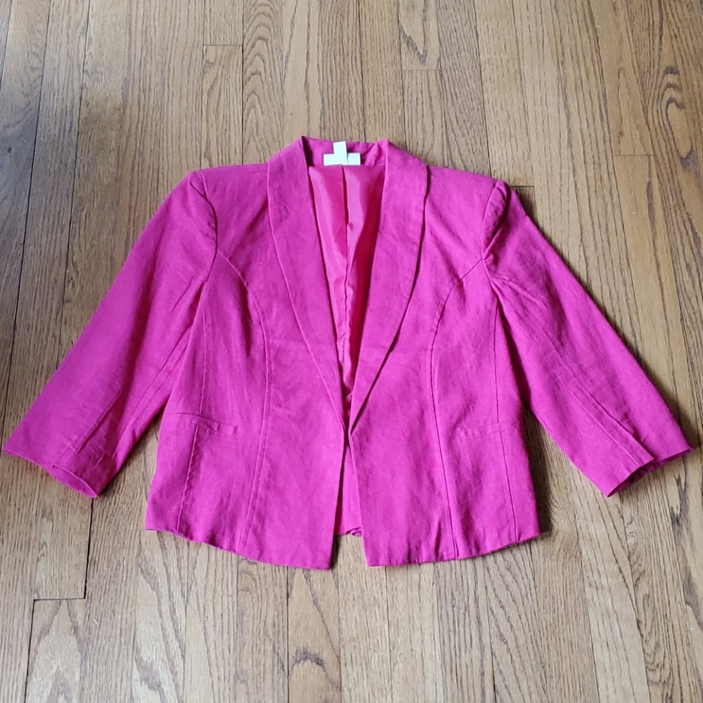 Pink cropped blazer